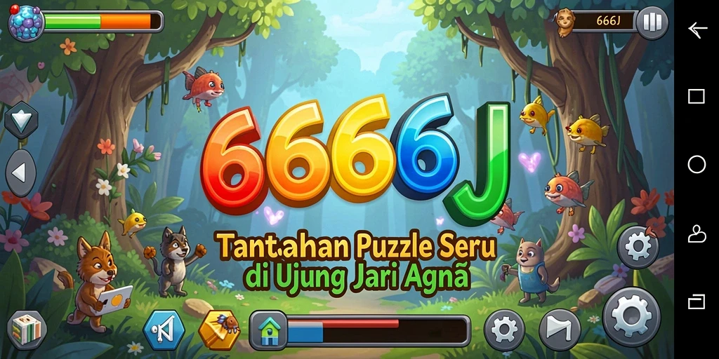 Gameplay menantang dalam puzzle 666J yang memacu adrenalin.