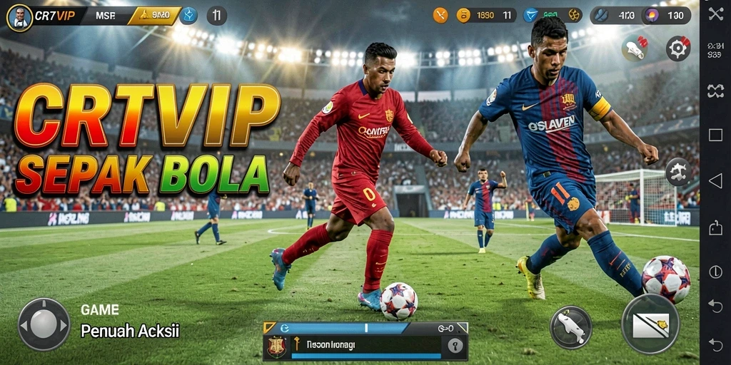 Menampilkan aksi menarik dari pertandingan sepak bola di CR7VIP.