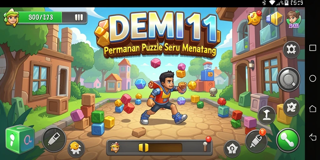 Screenshot gameplay menampilkan tantangan puzzle yang menarik.