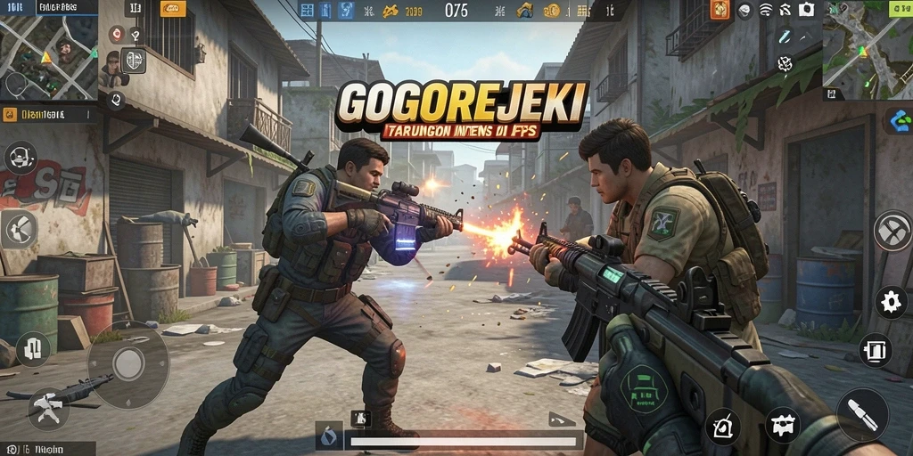 Screenshot utama menampilkan aksi gameplay cepat dari GOGOREJEKI.