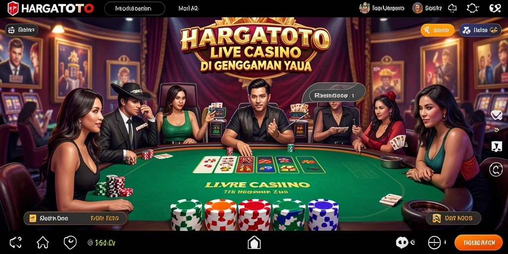 Tampilan gameplay Live Casino yang menarik dan interaktif di HARGATOTO.