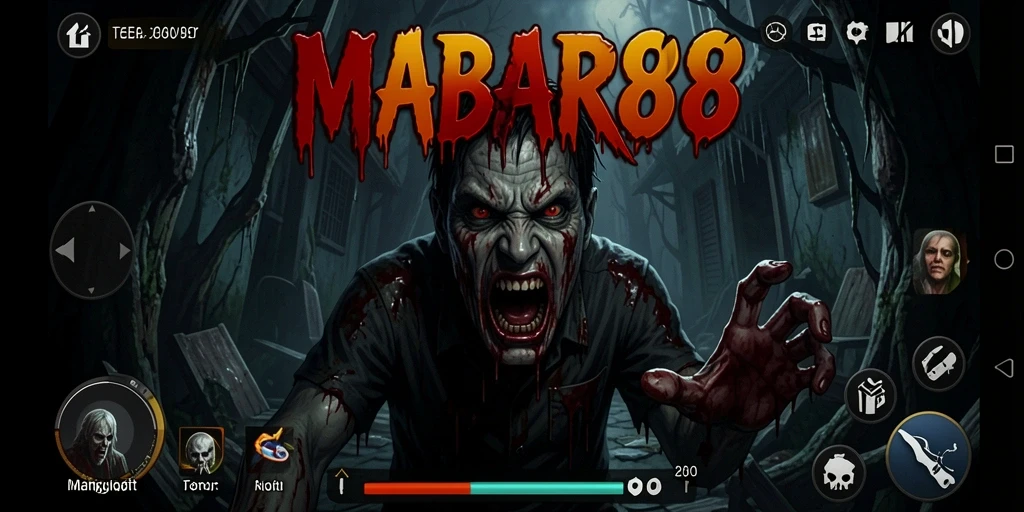 Tampilan gameplay MABAR88 yang seram dan mendebarkan.