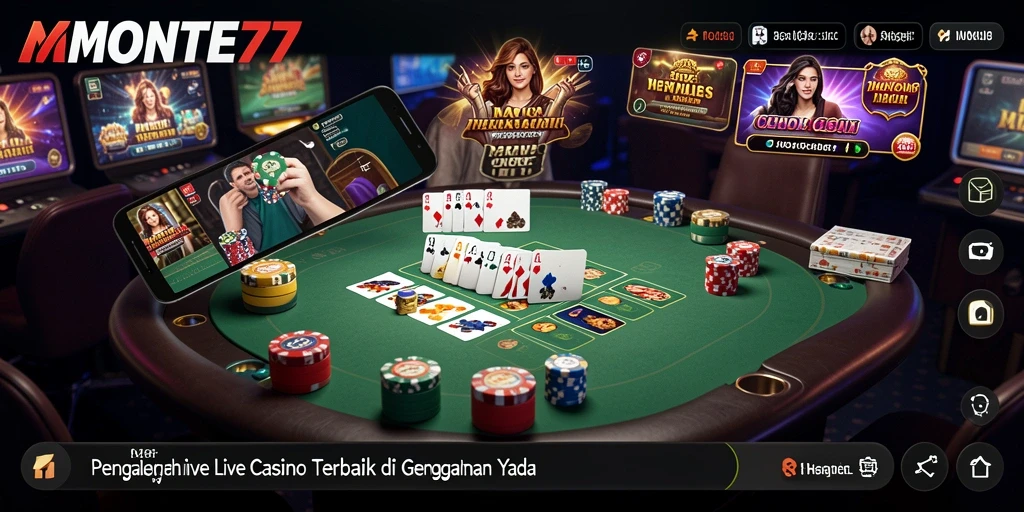 Tampilan menarik dari gameplay Live Casino di MONTE77.