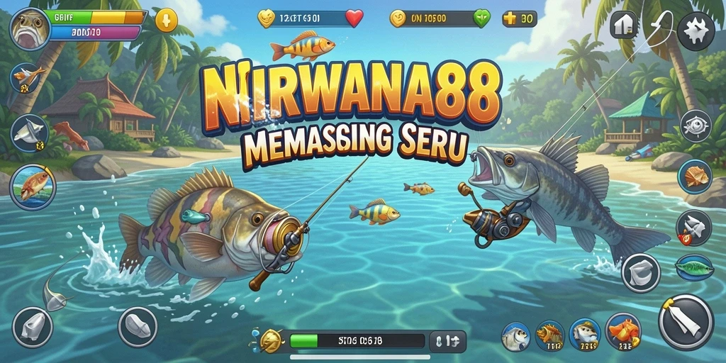 Tampilan gameplay memancing yang mengasyikkan di NIRWANA88.