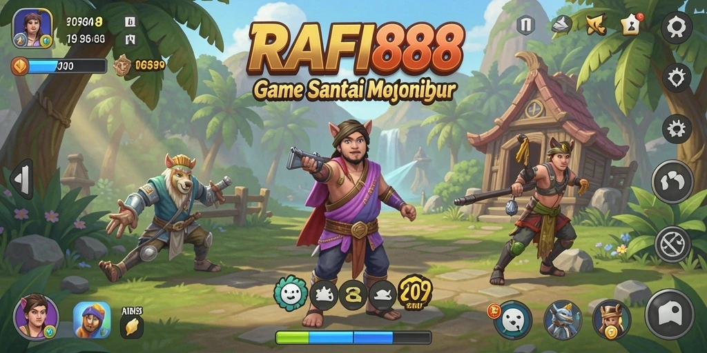 Tampilan gameplay <strong>RAFI88</strong> yang menarik dan penuh warna.