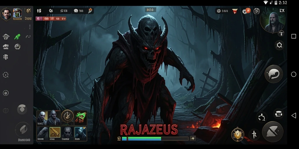 Tangkapan layar mengesankan dari gameplay menakutkan RAJAZEUS.