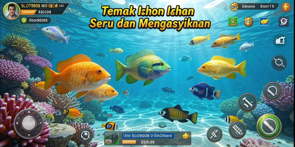 Tampilan gameplay SLOT8808 yang mencengangkan saat menangkap ikan.