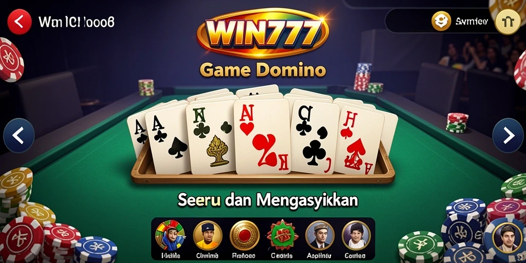 Tampilan gameplay Domino yang seru dan interaktif.